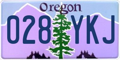 OR license plate 028YKJ