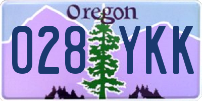 OR license plate 028YKK