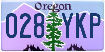 OR license plate 028YKP