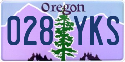 OR license plate 028YKS