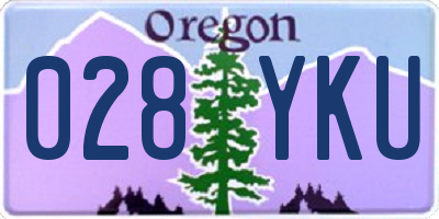 OR license plate 028YKU