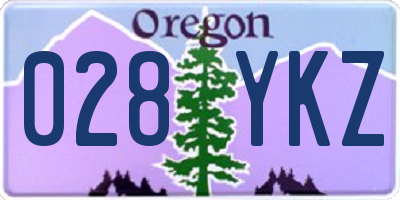 OR license plate 028YKZ
