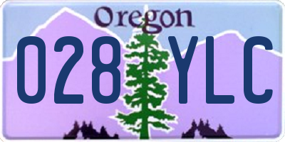 OR license plate 028YLC