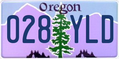 OR license plate 028YLD