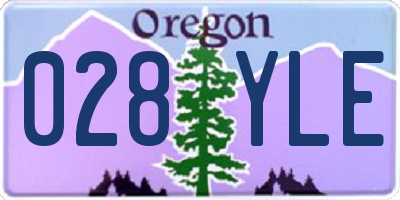 OR license plate 028YLE