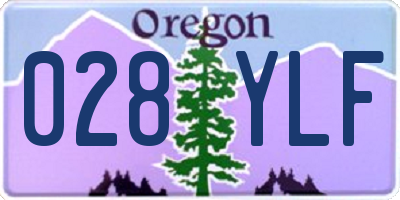 OR license plate 028YLF