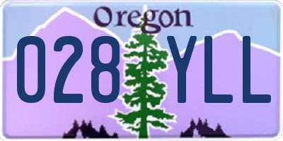 OR license plate 028YLL
