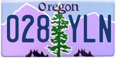 OR license plate 028YLN