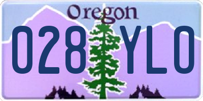 OR license plate 028YLO