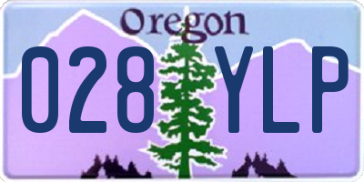OR license plate 028YLP