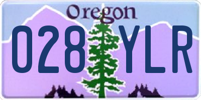 OR license plate 028YLR