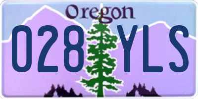 OR license plate 028YLS