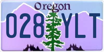 OR license plate 028YLT