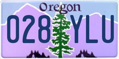 OR license plate 028YLU