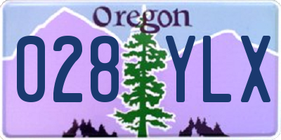 OR license plate 028YLX