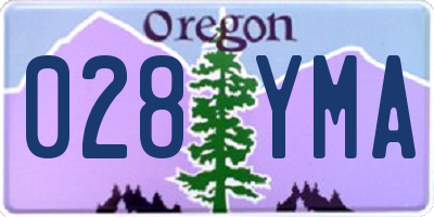 OR license plate 028YMA