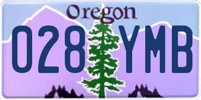 OR license plate 028YMB