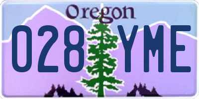 OR license plate 028YME