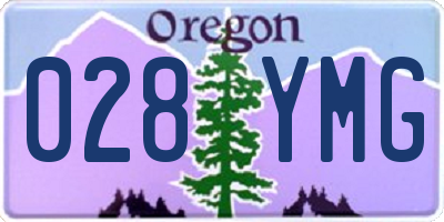 OR license plate 028YMG
