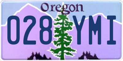 OR license plate 028YMI