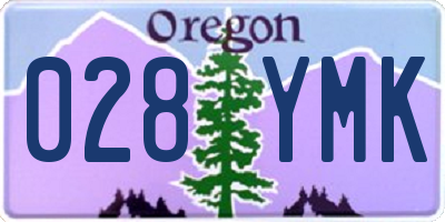 OR license plate 028YMK