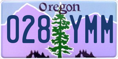 OR license plate 028YMM