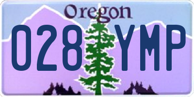 OR license plate 028YMP