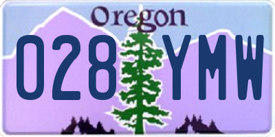 OR license plate 028YMW