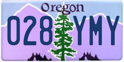 OR license plate 028YMY