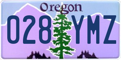 OR license plate 028YMZ
