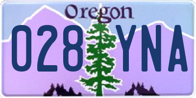 OR license plate 028YNA