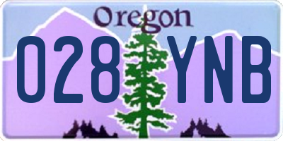 OR license plate 028YNB