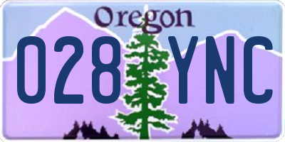 OR license plate 028YNC