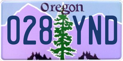 OR license plate 028YND