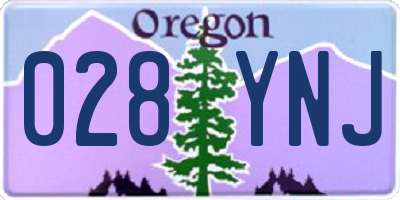 OR license plate 028YNJ