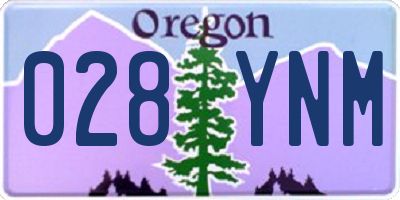 OR license plate 028YNM