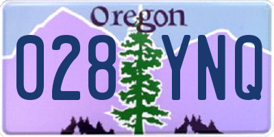 OR license plate 028YNQ