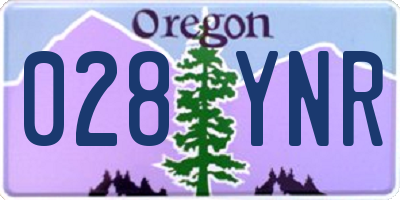 OR license plate 028YNR