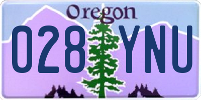 OR license plate 028YNU