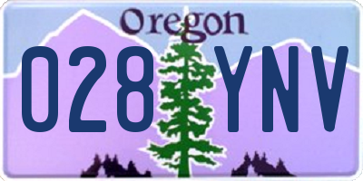 OR license plate 028YNV