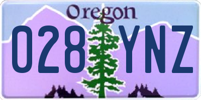 OR license plate 028YNZ
