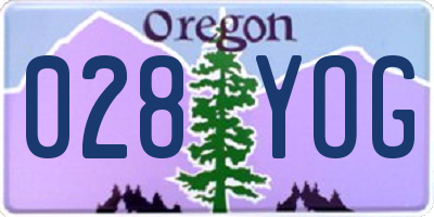 OR license plate 028YOG