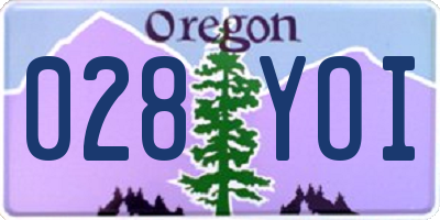 OR license plate 028YOI
