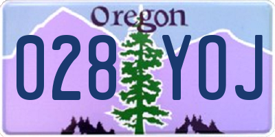 OR license plate 028YOJ