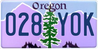OR license plate 028YOK