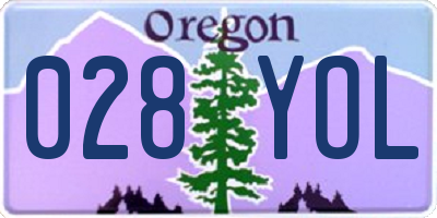 OR license plate 028YOL