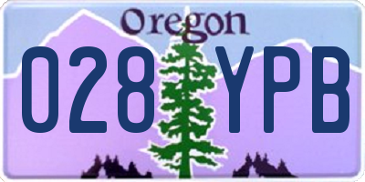 OR license plate 028YPB