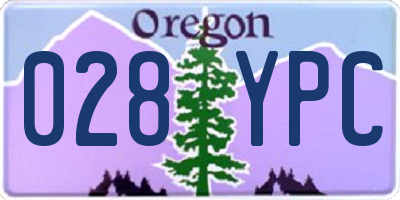 OR license plate 028YPC