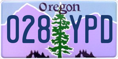 OR license plate 028YPD