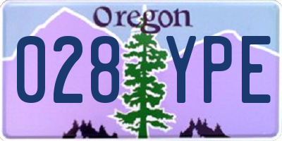 OR license plate 028YPE